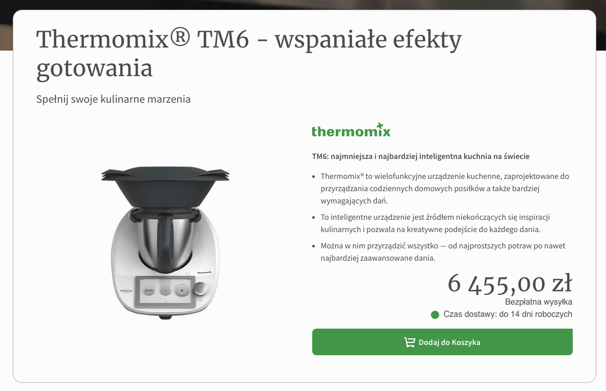 Polska dogoniła Niemcy. Thermomix w końcu kupisz jak na Zachodzie