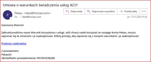 To nie Bank Pekao do ciebie napisał. Taką wiadomość od razu skasuj