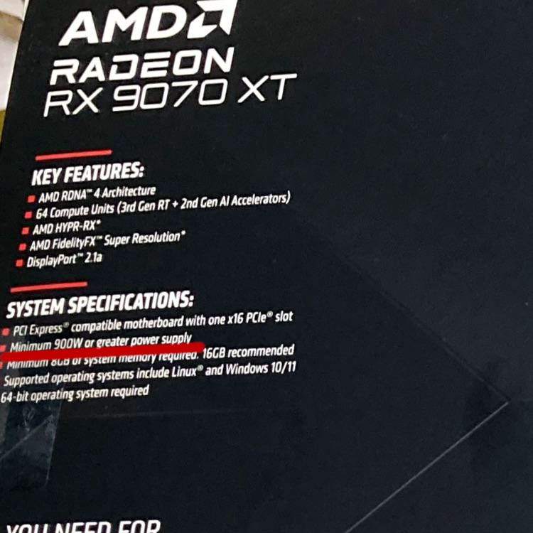 Chcesz nową kartę graficzną AMD? Szykuj zasilacz 900 W