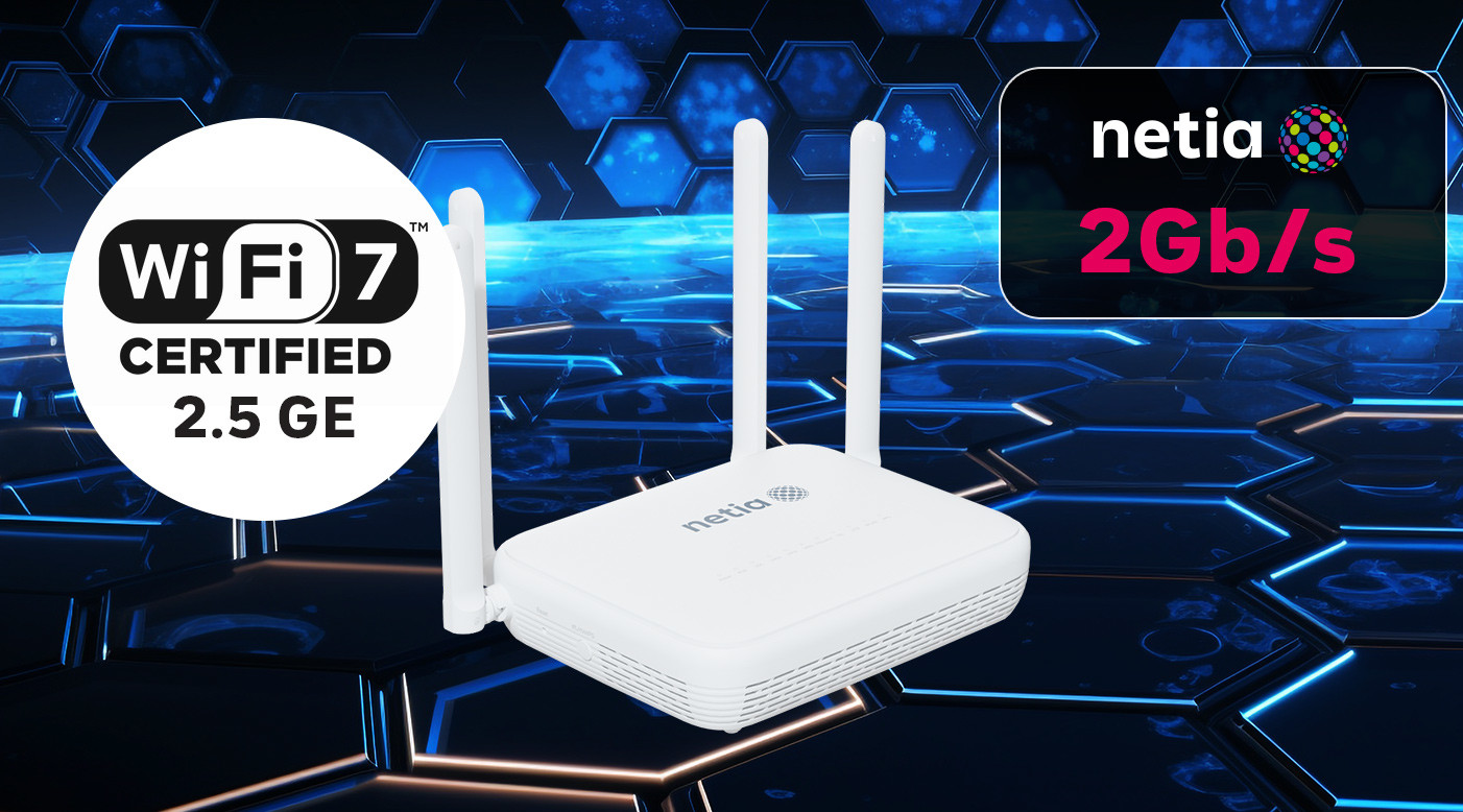 Netia wprowadza routery z Ethernet 2,5GE LAN i Wi-Fi 7.  Bez dodatkowych opłat