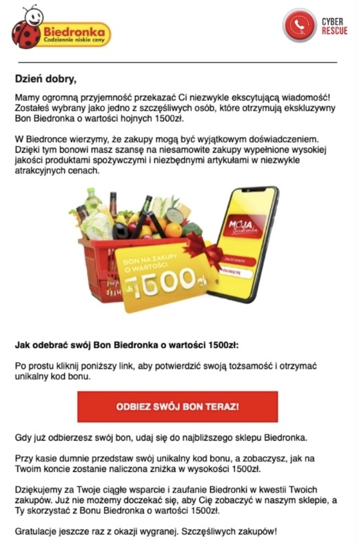 Polowanie na klientów Biedronki trwa. Niestety, wielu się nabierze