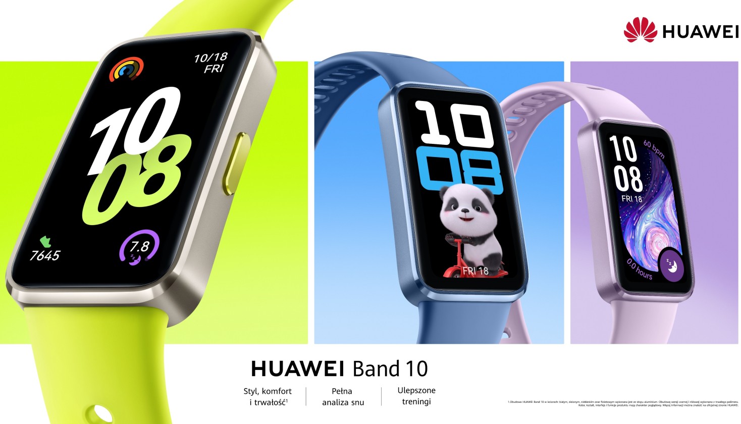 Huawei Band 10 debiutuje w Polsce. Zapewnia komfort i lepszy trening