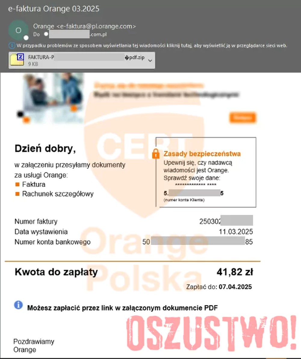Uwaga na fałszywe faktury Orange. Kryją groźnego Remcos RAT-a