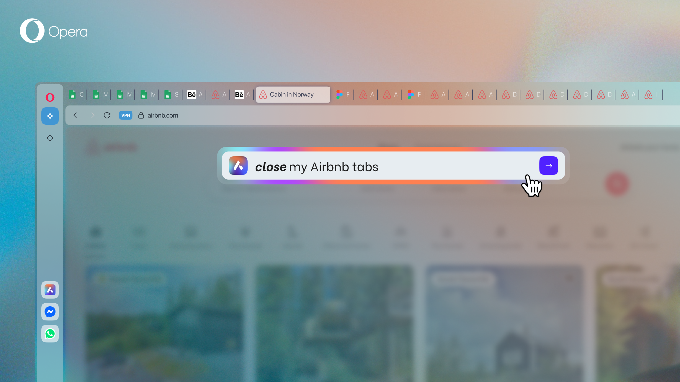 Opera wprowadza AI Tab Commands