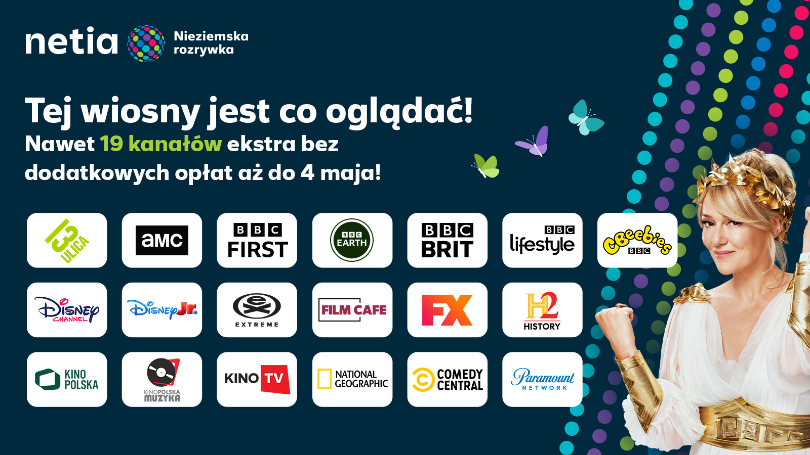 Netia udostępnia za darmo kanały TV. Na cały miesiąc
