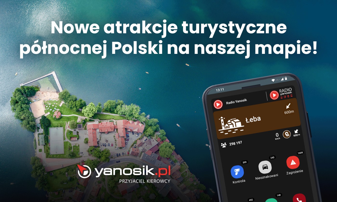 Yanosik rozszerza bazę atrakcji turystycznych. Odkrywaj Pomorze i Podkarpacie z aplikacją