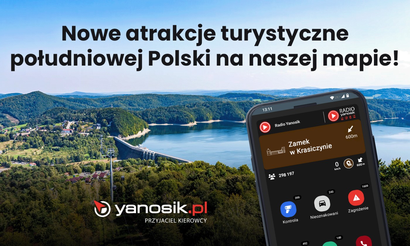 Yanosik rozszerza bazę atrakcji turystycznych. Odkrywaj Pomorze i Podkarpacie z aplikacją