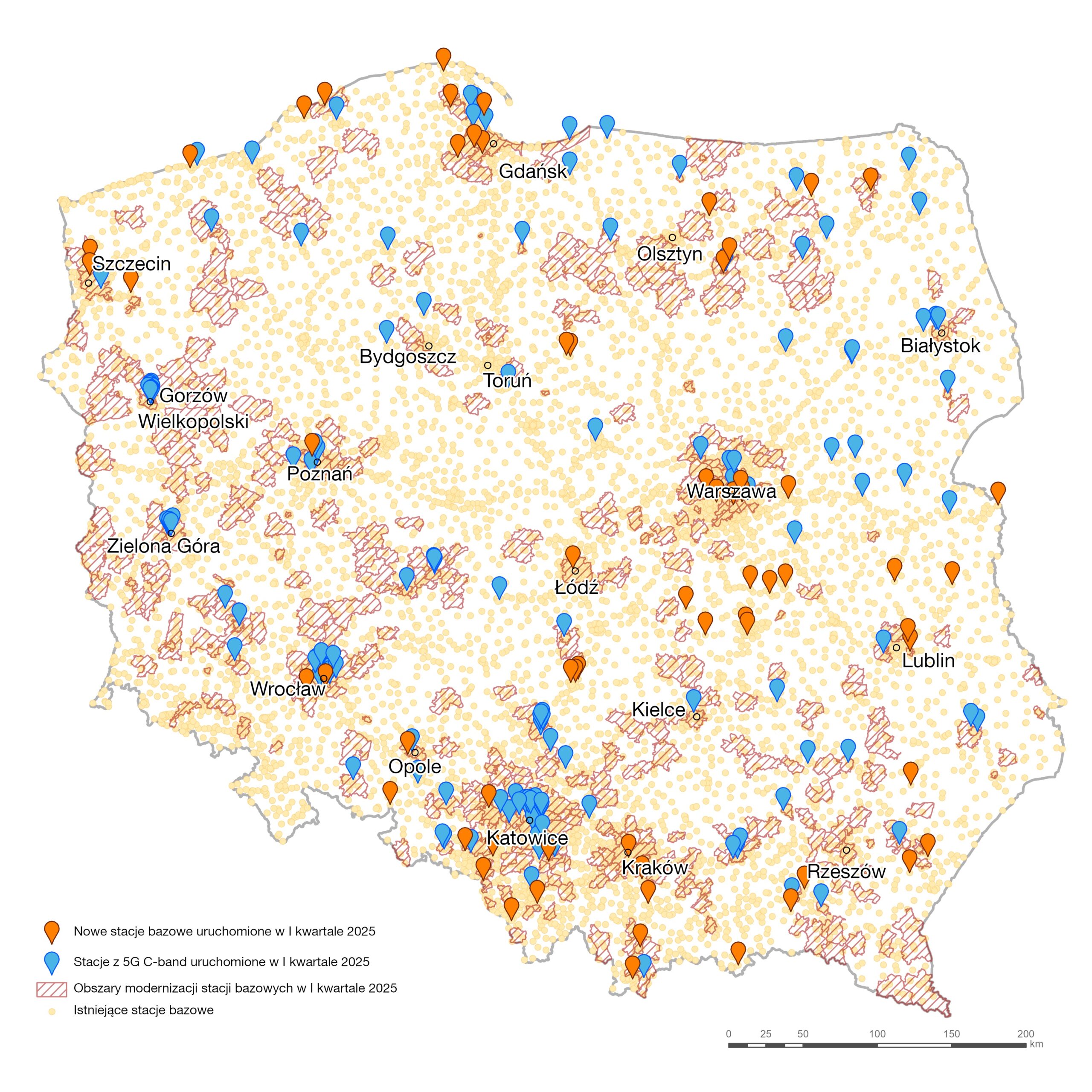 Orange uruchomił nowe stacje bazowe. Rozbudował 5G i dodał warstwy LTE