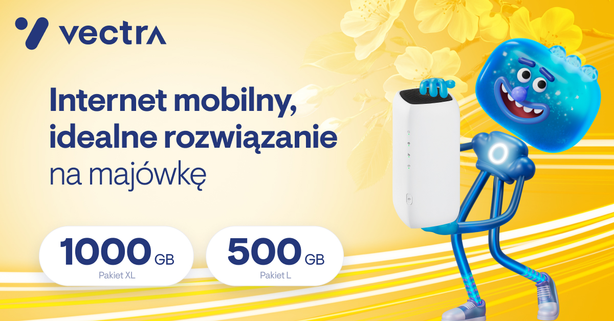 Vectra: nawet 68% taniej za internet. Łap okazję do końca kwietnia