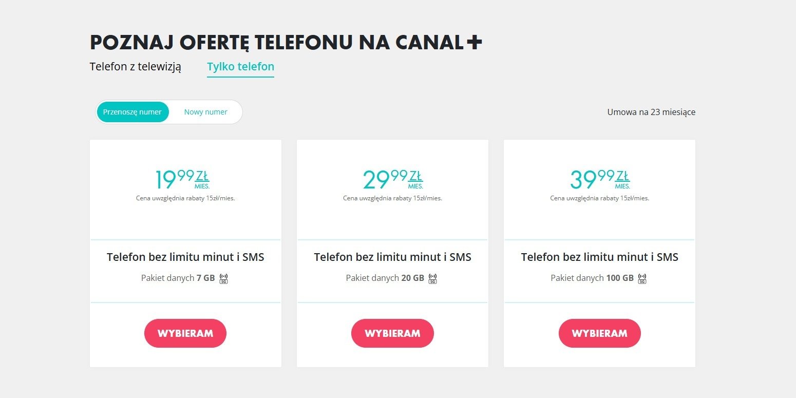 CANAL+ daje więcej GB w ofertach na telefon komórkowy i internet