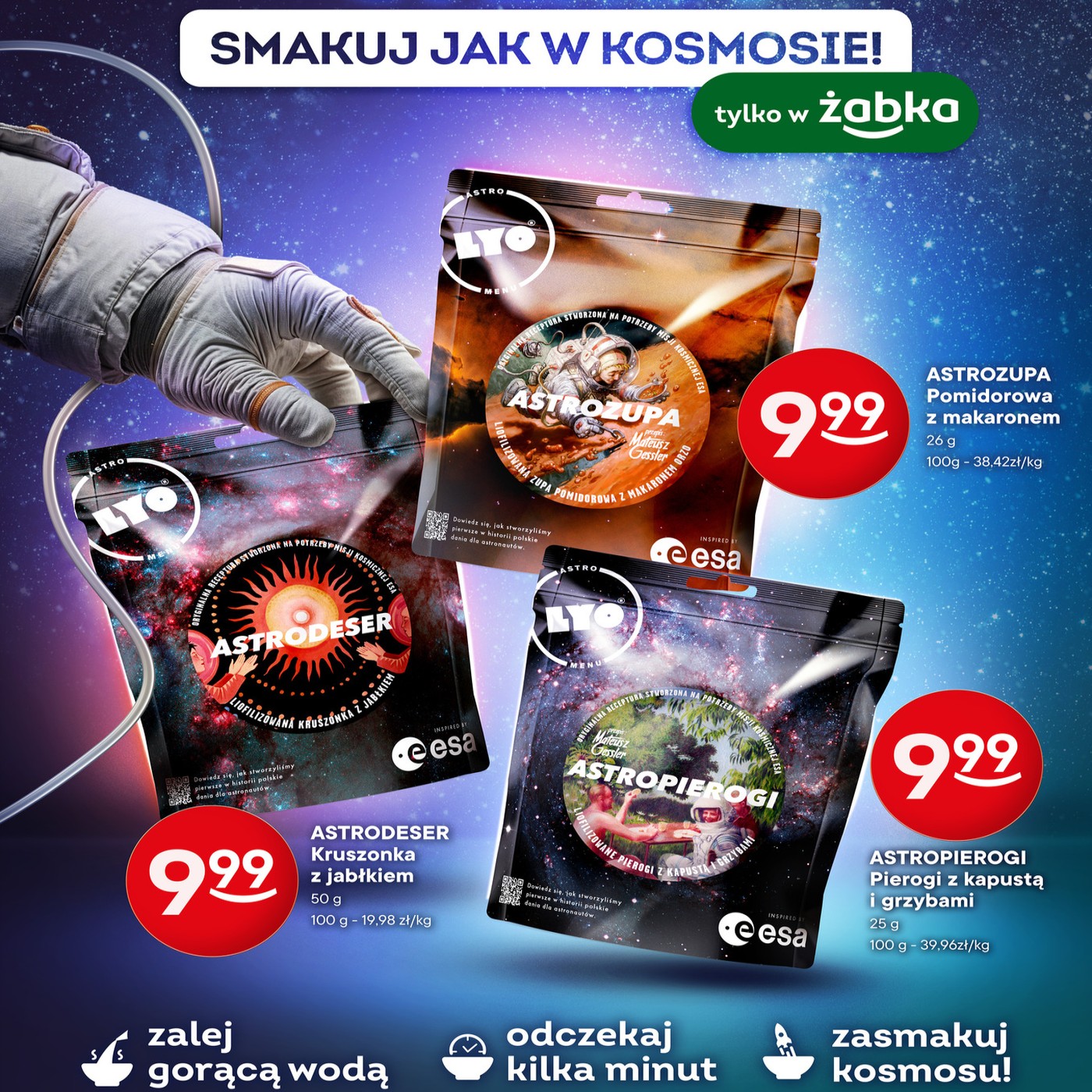 Żabka sprzedaje pierogi z kosmosu. Na granicy nauki i dobrego smaku