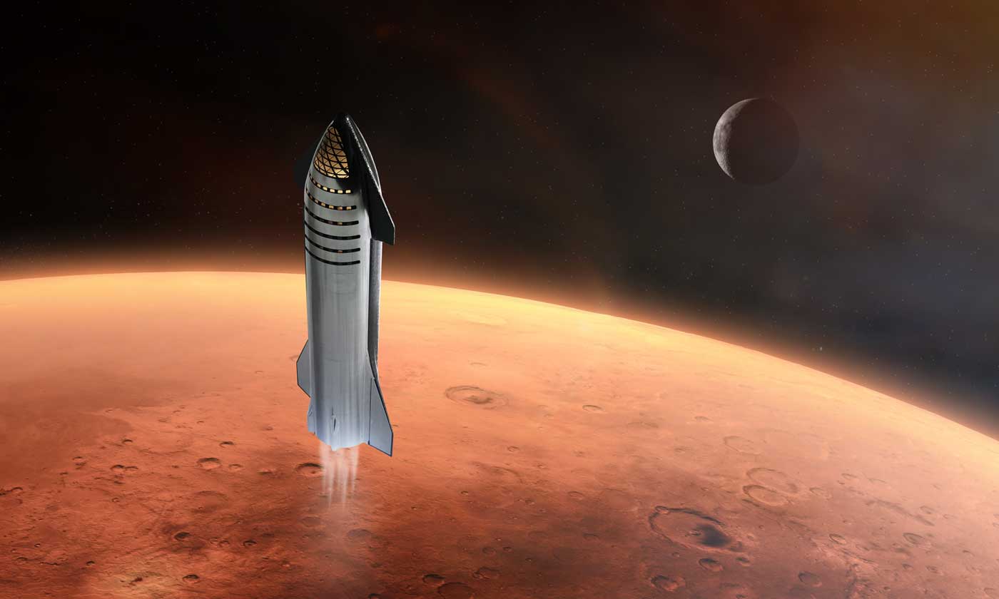 O statku kosmicznym Space X znów głośno. Co z lotem na Marsa?