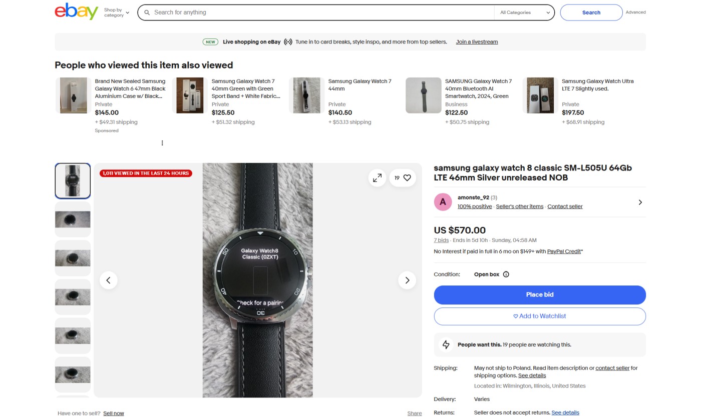 Galaxy Watch8 Classic pojawił się na eBay. Ma coś, co lubię