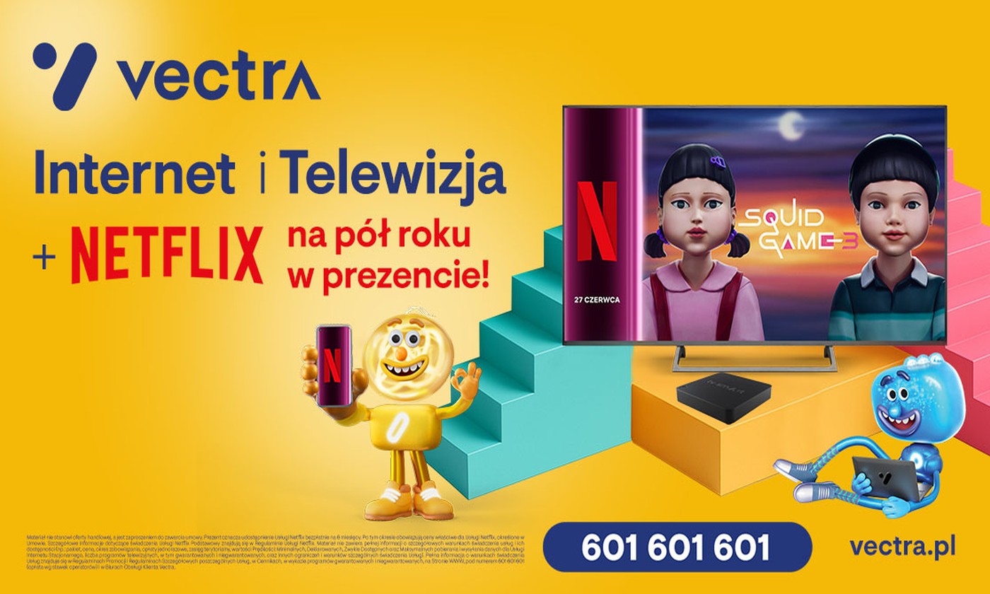 Vectra daje Netflix za darmo. To promocja z okazji finału „Squid Game”