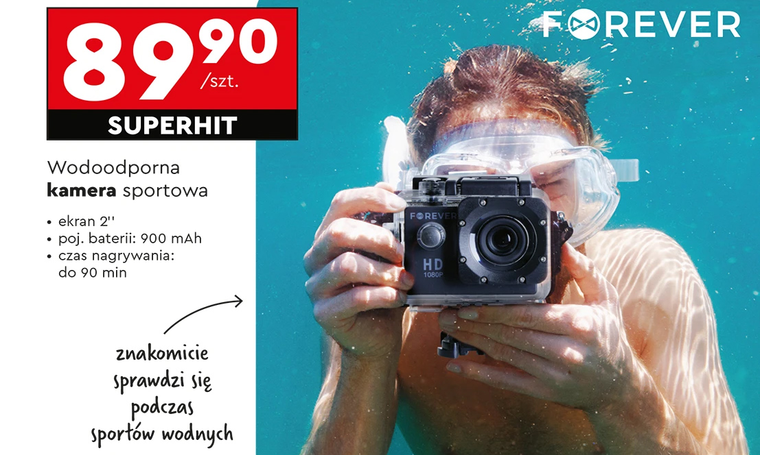 Takie GoPro kosztuje dwa tysiące. W Biedronce za 89,90 zł