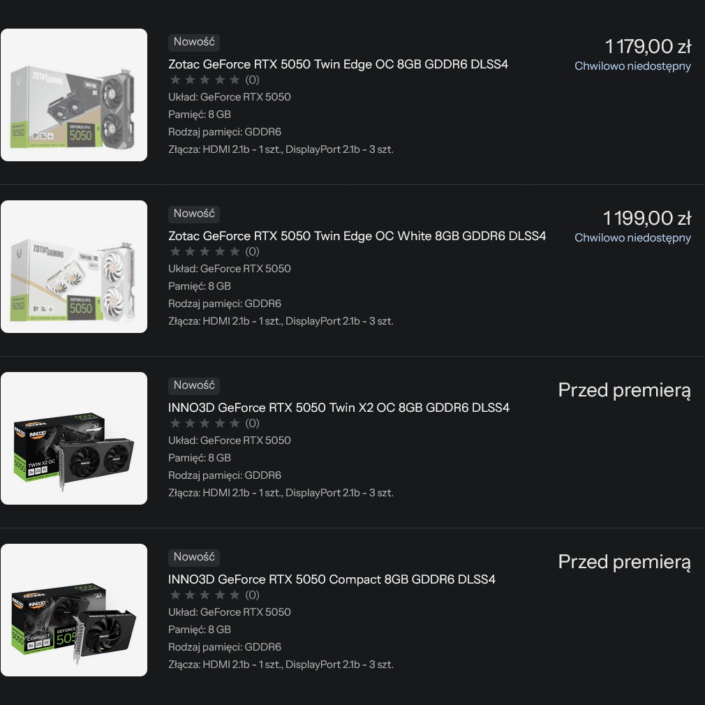 NVIDIA dała ciała. Nowych kart graficznych nie da się kupić