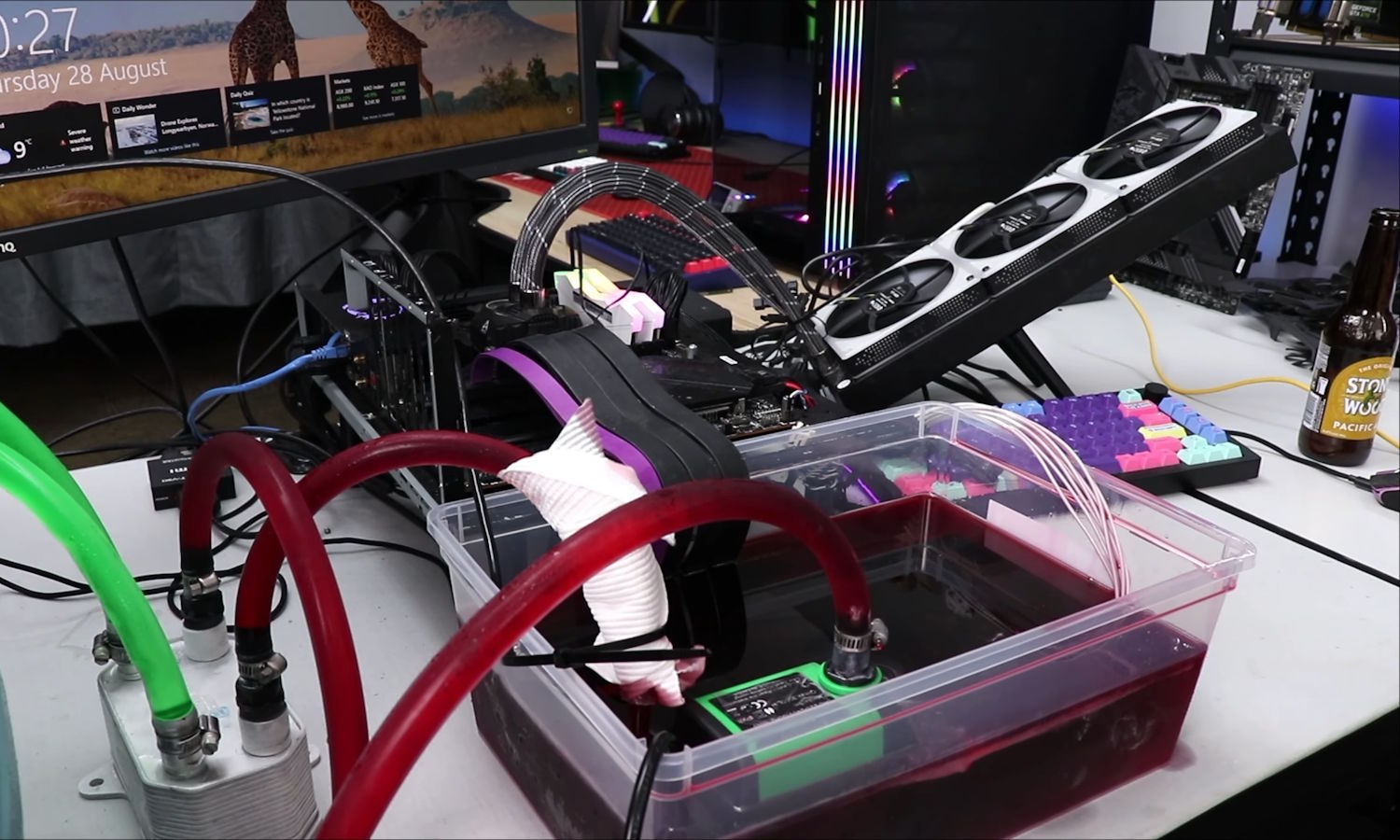 Zatopił GeForce'a w oleju do skrzyni biegów. Rezultat zaskakuje