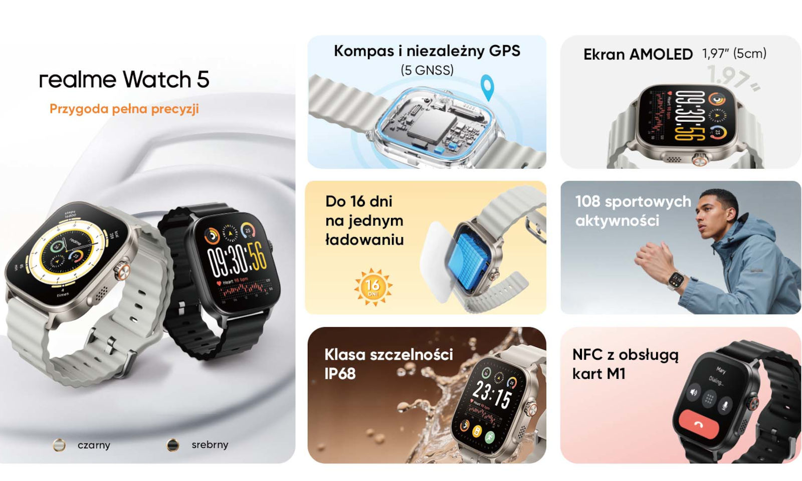 Realme Watch 5 już w Polsce. To niedrogi smart zegarek dla sportowców