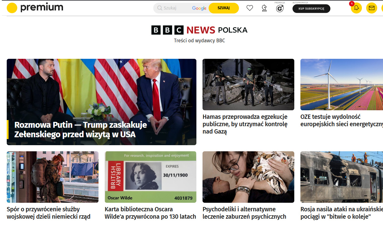 BBC News Polska od teraz za darmo na Onecie
