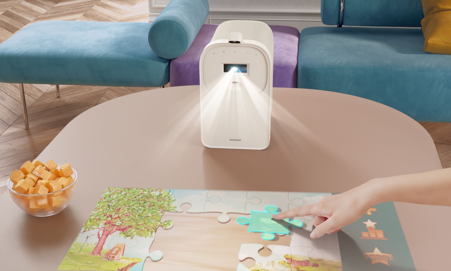 Zwykła ściana? Ten projektor zamieni ją w 100-calowy tablet