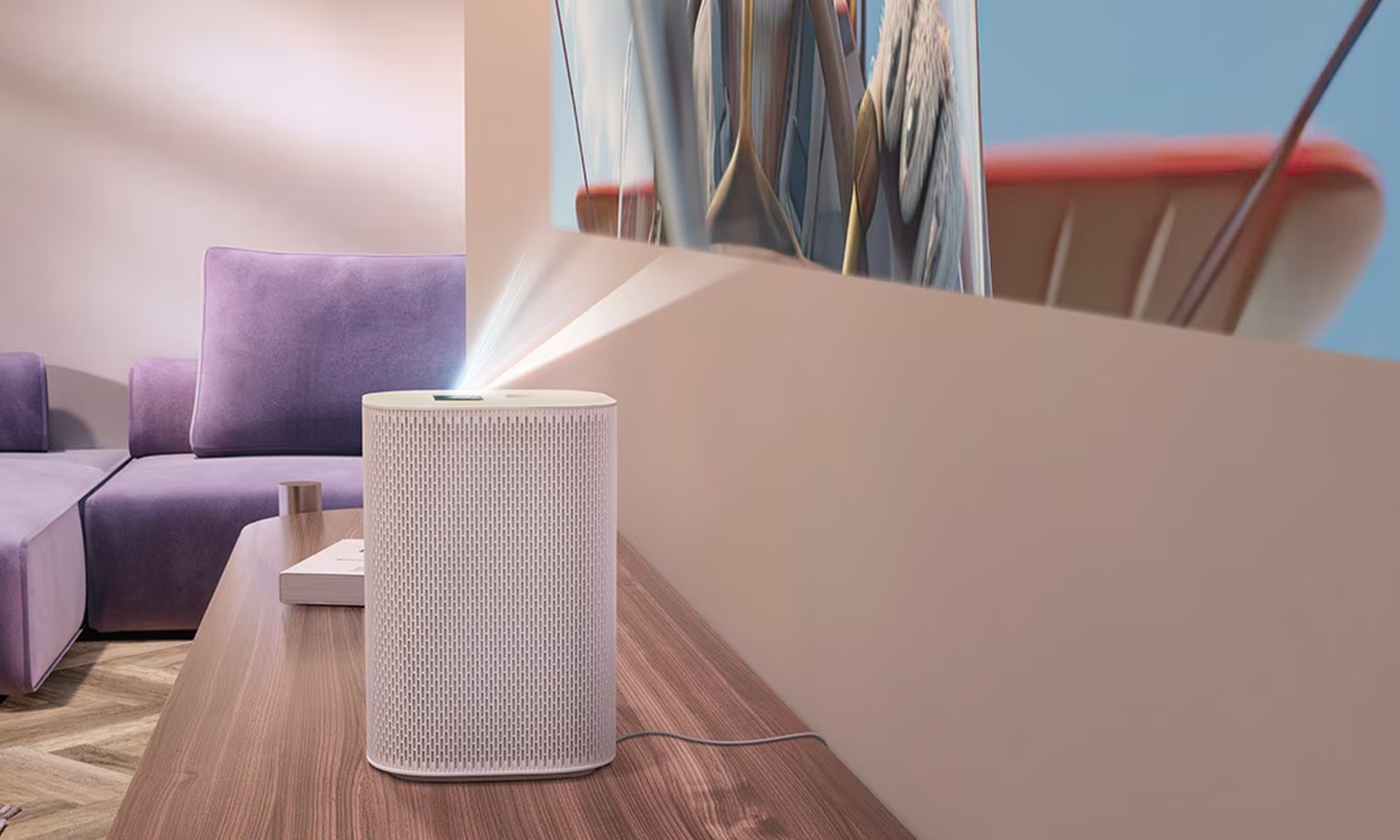 Zwykła ściana? Ten projektor zamieni ją w 100-calowy tablet