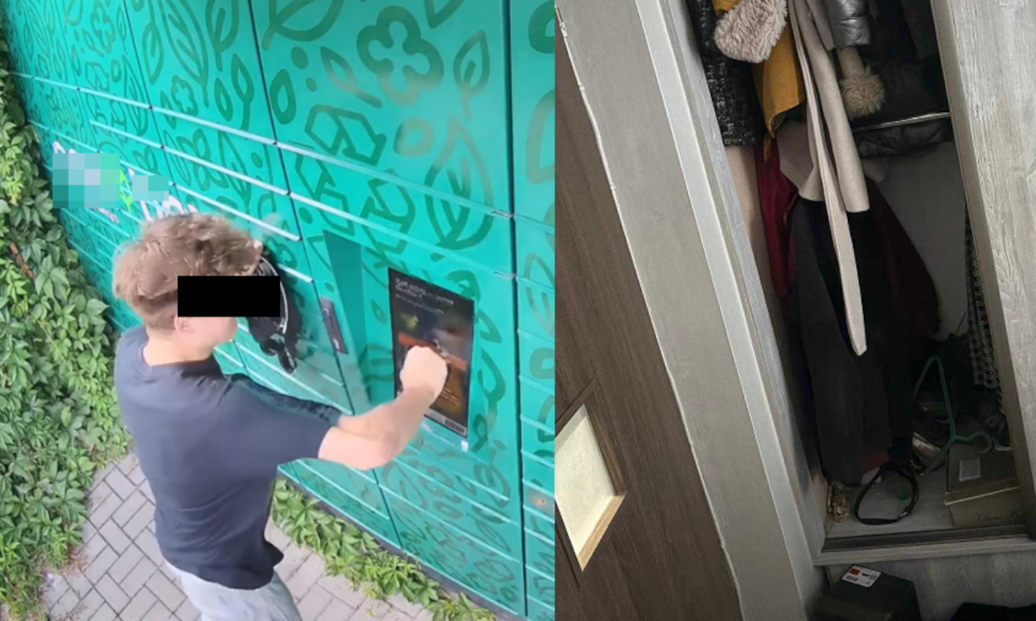 Niszczyciel automatu paczkowego odnalezoiny w szafie