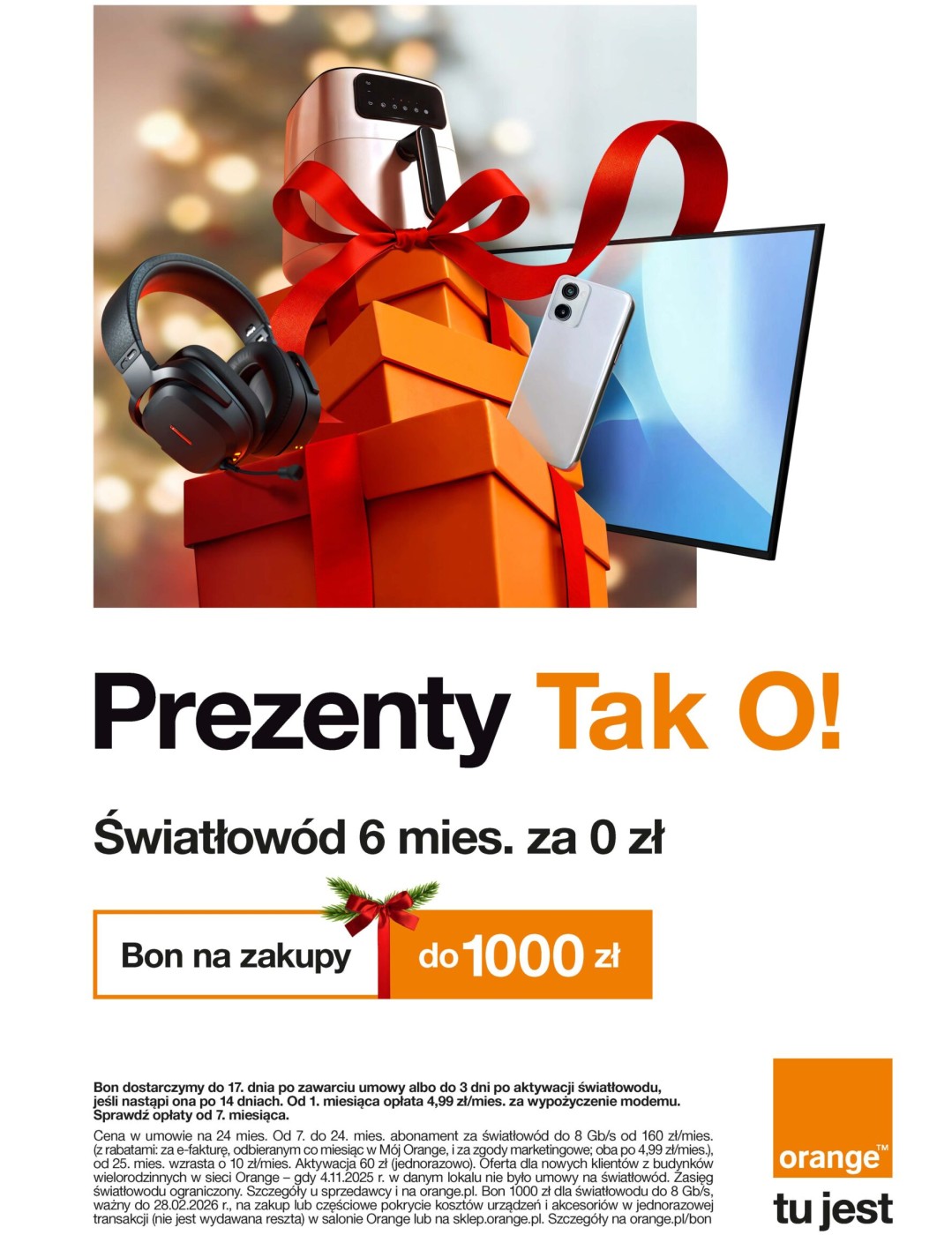 Orange rzuca 1000 zł na stół i dokłada telefon za złotówkę. Idą święta