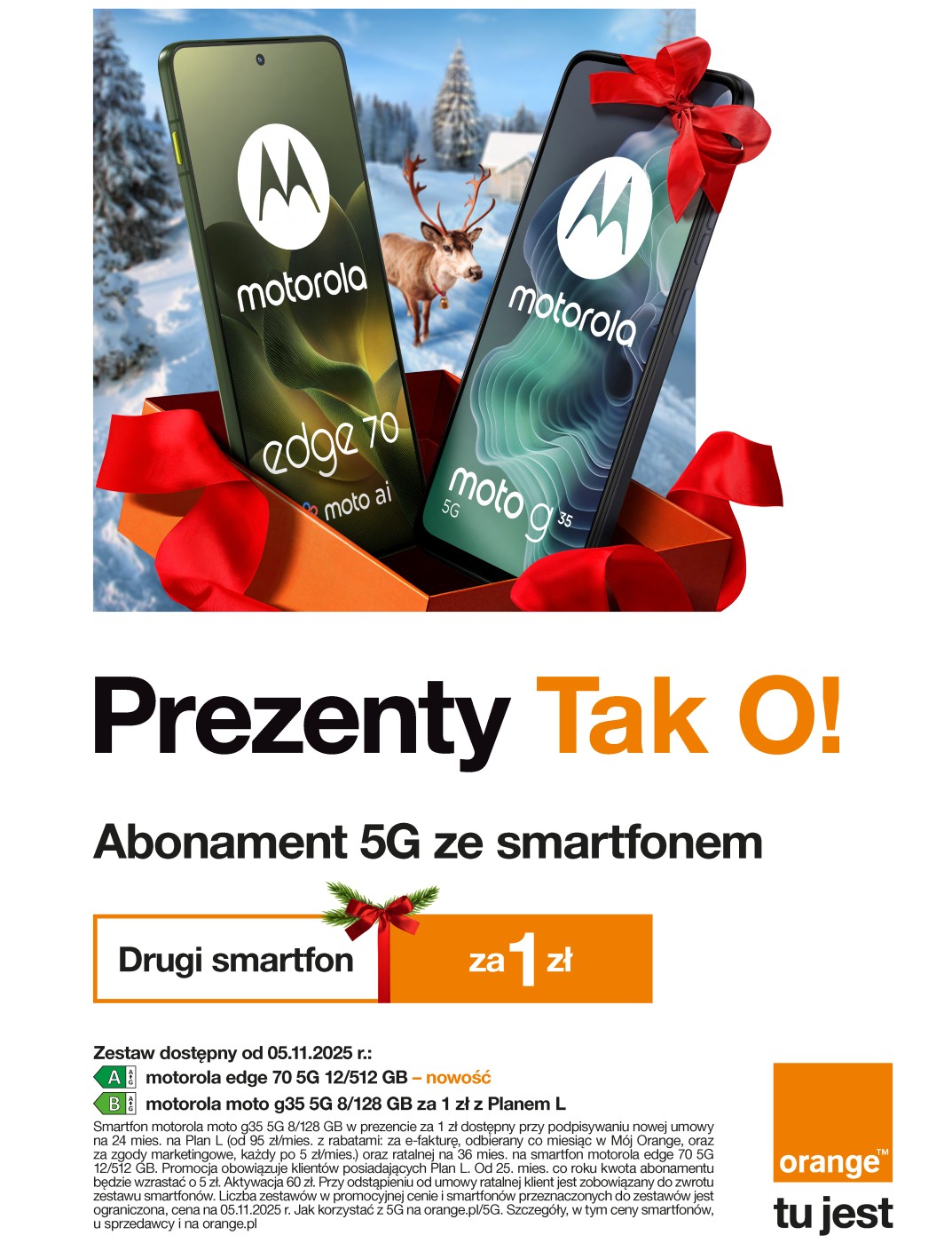 Orange rzuca 1000 zł na stół i dokłada smartfon za złotówkę. Idą święta