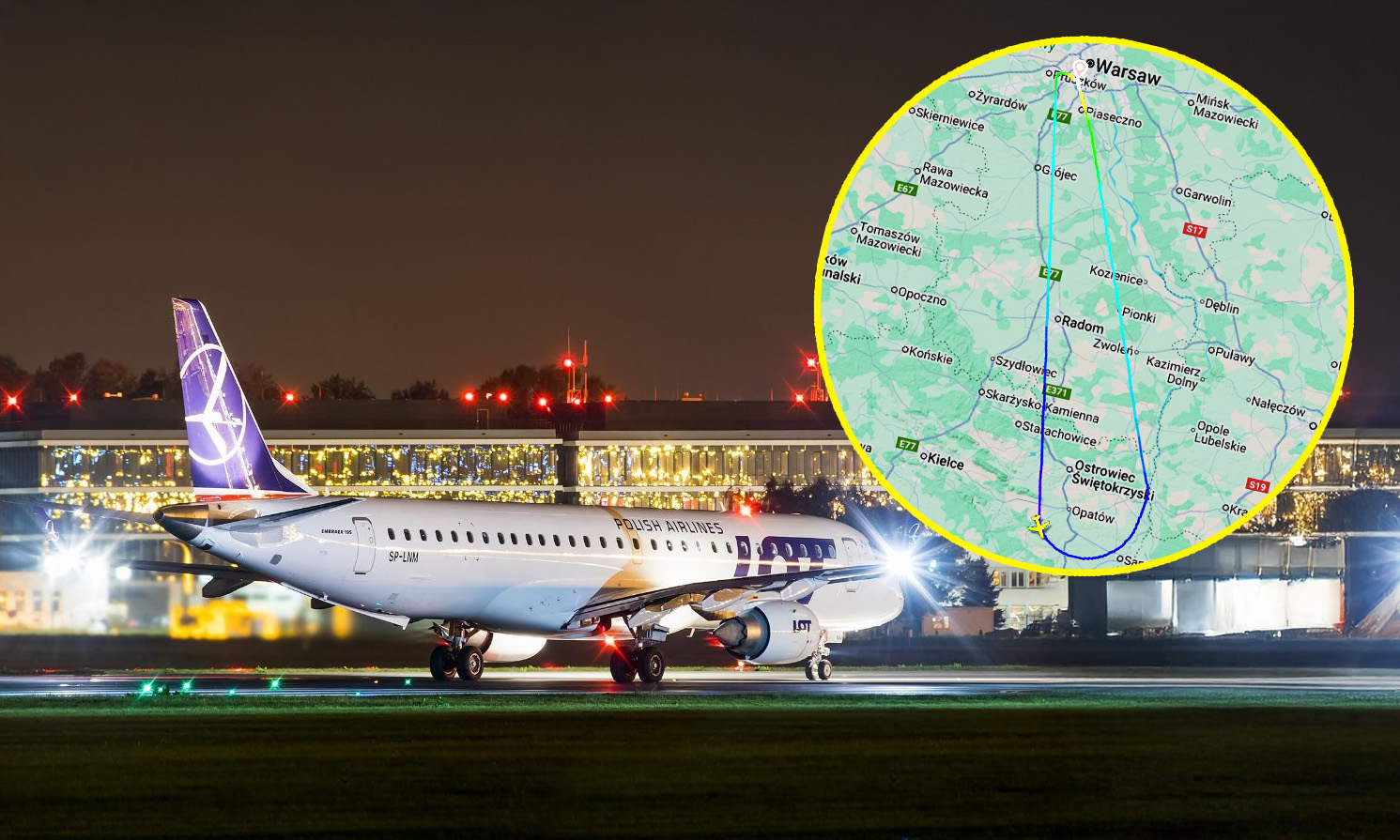 Telefon stanął w płomieniach. Samolot musiał wrócić do Warszawy