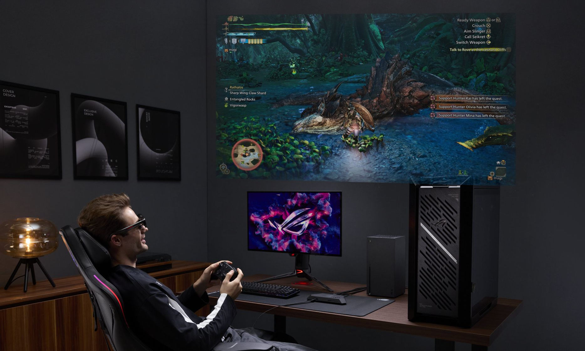 gamingowe okulary z wirtualnym ekranem 171 cali