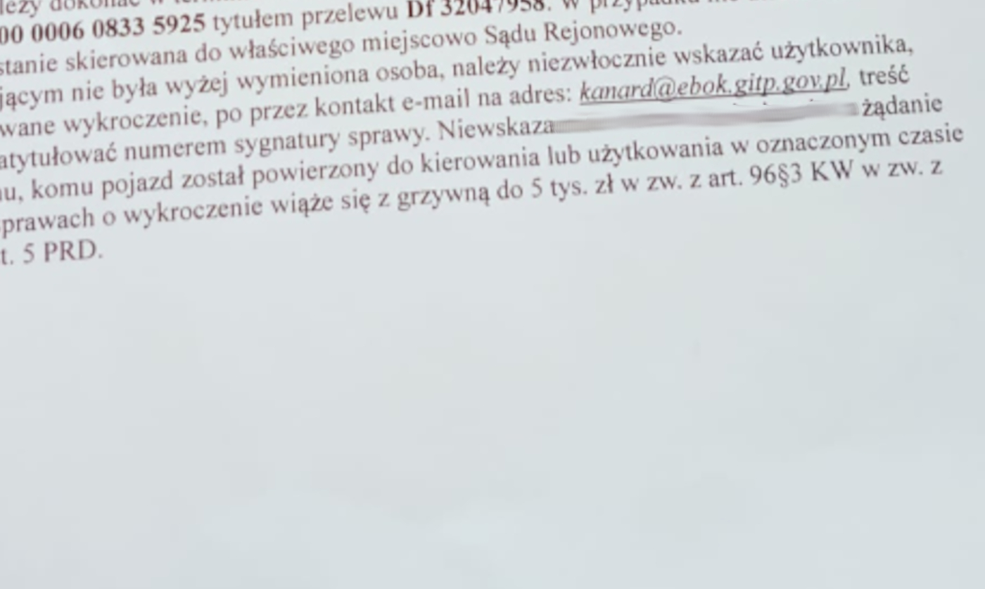 Oszuści obrali za cel kierowców. Tak wyglądają fałszywe mandaty