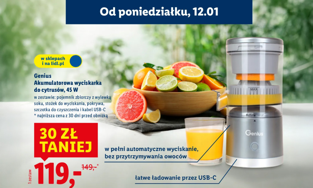 Lidl rzucił za 119 zł. Wyciska samo dobro