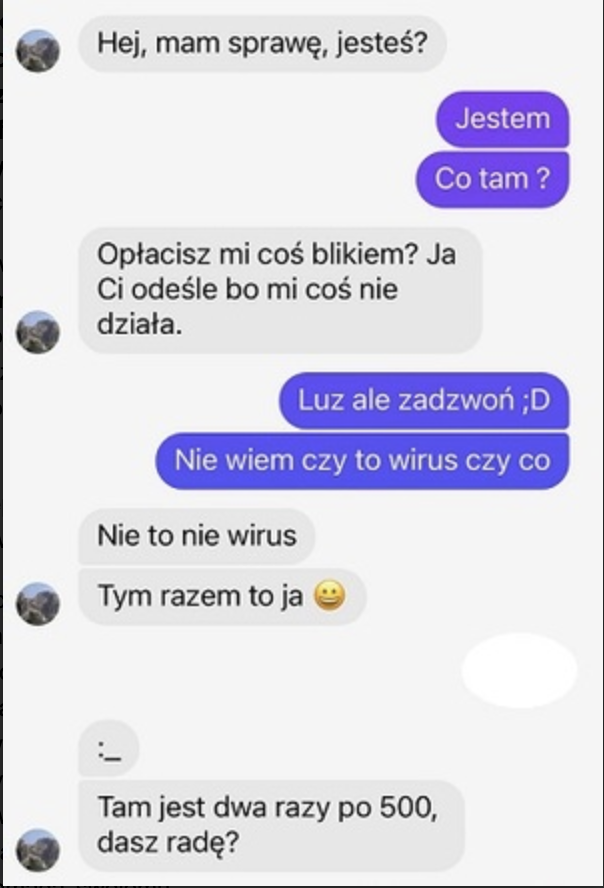 "Tam jest dwa razy po 500, dasz radę?" Oszuści chcą się obłowić