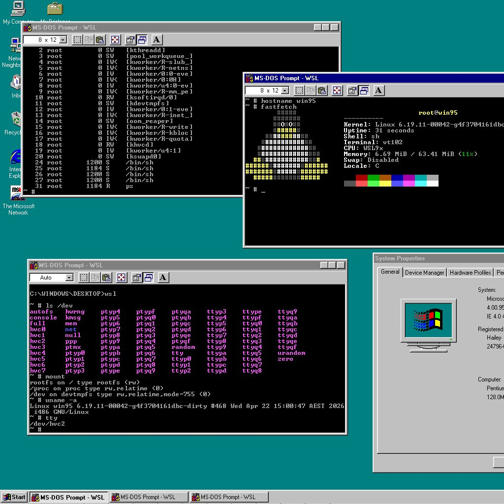 Połączył Windows 95 i Linuxa. Zero emulacji, czy wirtualizacji. Ruszy i na kartoflu