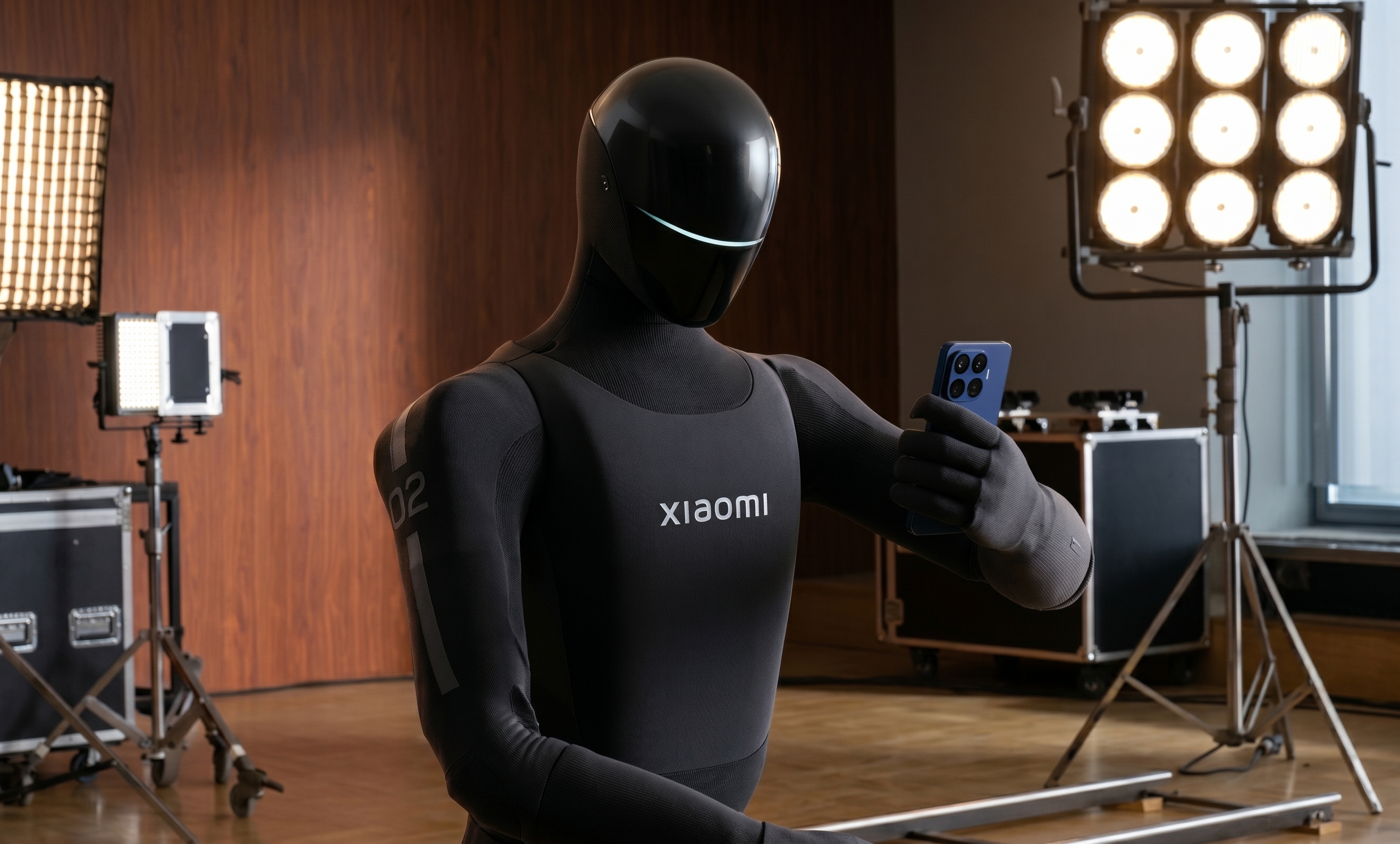 Humanoidalny robot Xiaomi fotografuje nowym 17T Pro