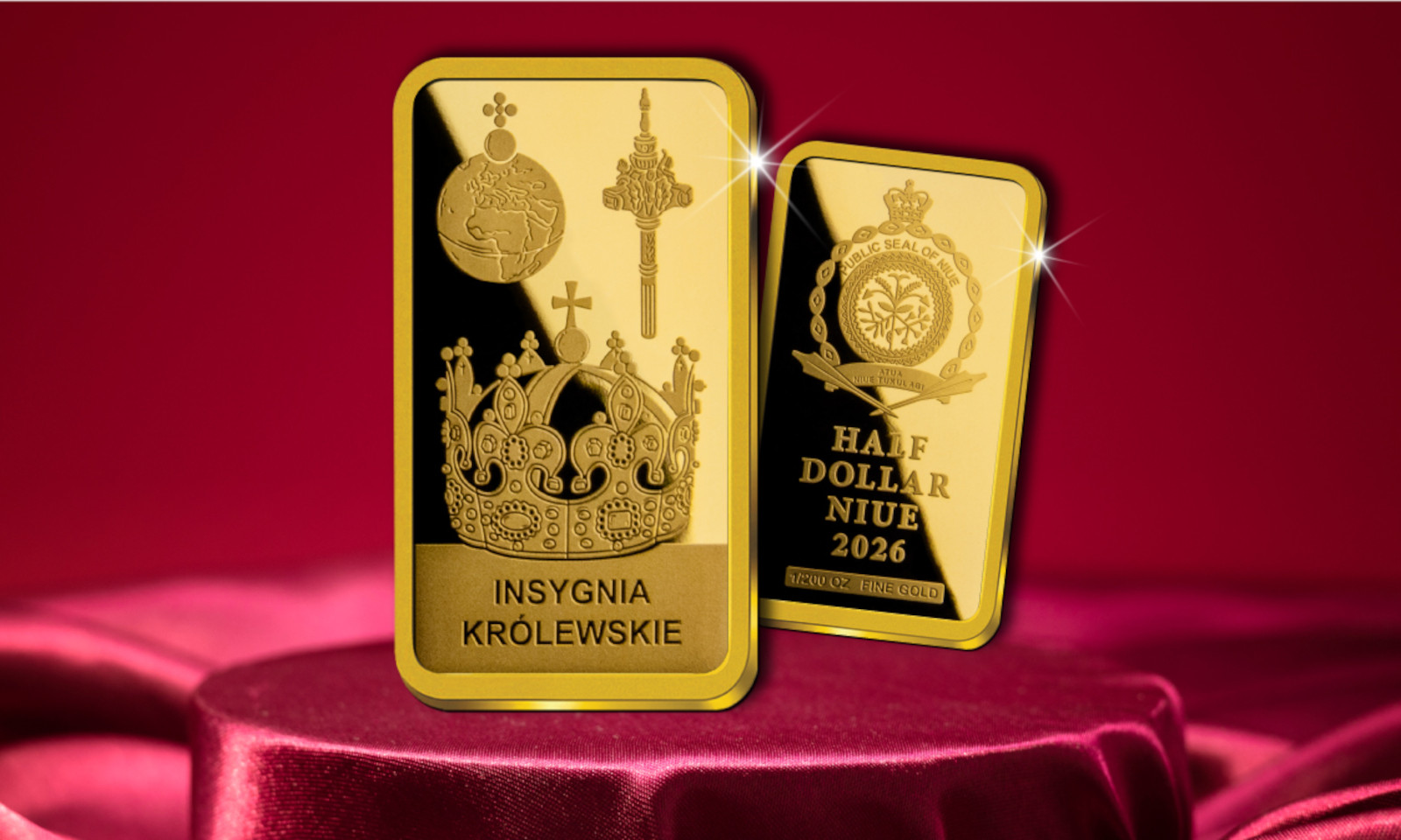 Polskie insygnia królewskie na sztabce z czystego złota tylko za 179 zł