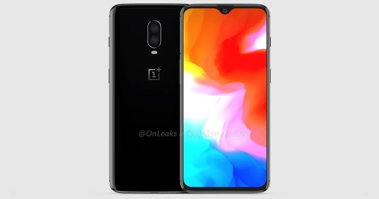 OnePlus 6T na renderach - podwójny aparat z tyłu, a w ekranie małe wcięcie i czytnik linii papilarnych