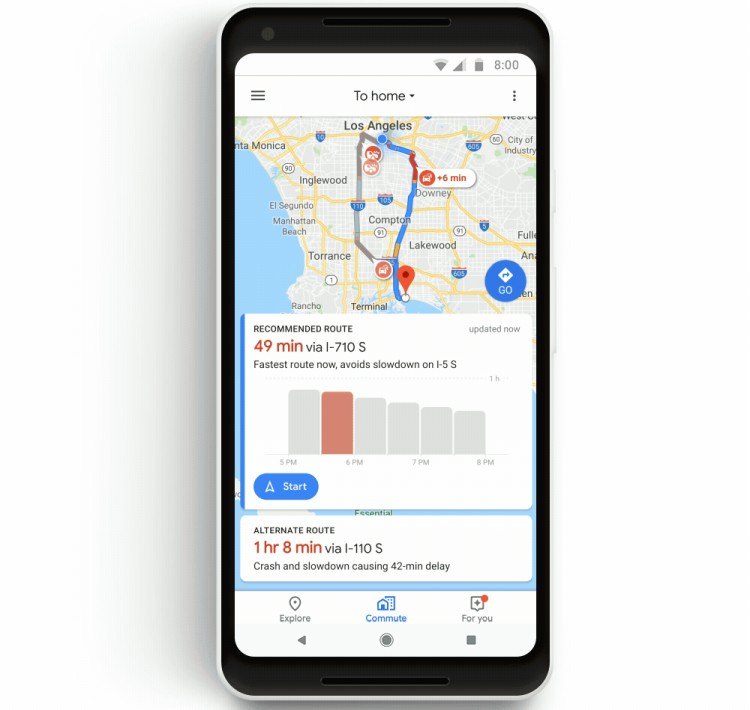 Aplikację Mapy Google czekają spore zmiany. Pojawi się karta Dojazdy oraz integracja z serwisami muzycznymi
