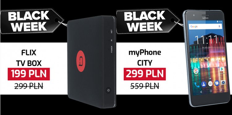 Black Week w mPTech: Hammer za złotówkę, Flix TV Box za 199 zł i myPhone City za 299 zł