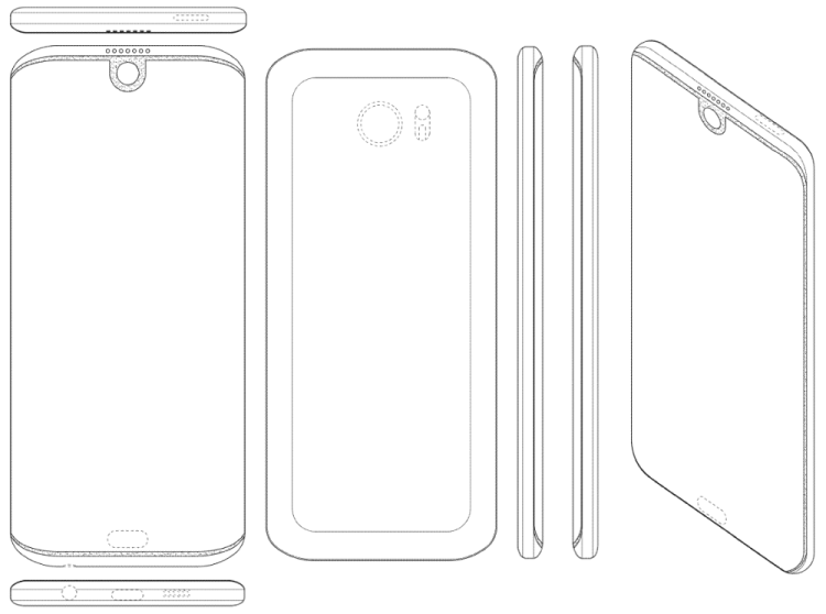 Samsung patentuje smartfon z wcięciem w wyświetlaczu Infinity-U
