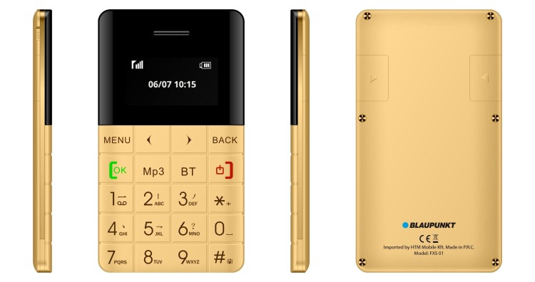 Blaupunkt wprowadził na rynek swój najmniejszy telefon komórkowy. FXS-01 ma wielkość karty kredytowej