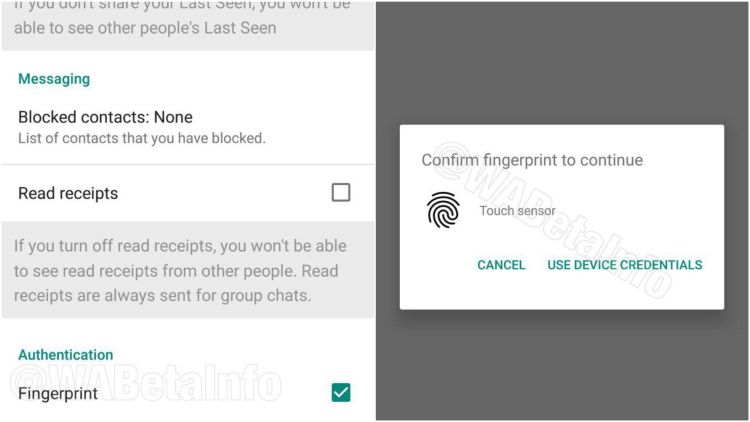WhatsApp dostanie blokadę aplikacji odciskiem palca. Na ślad funkcji natrafiono w wersji testowej na Androida