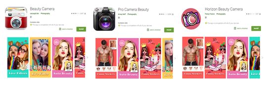 Aplikacje upiększające selfie na Androida pokazywały reklamy porno i kradły zdjęcia użytkowników