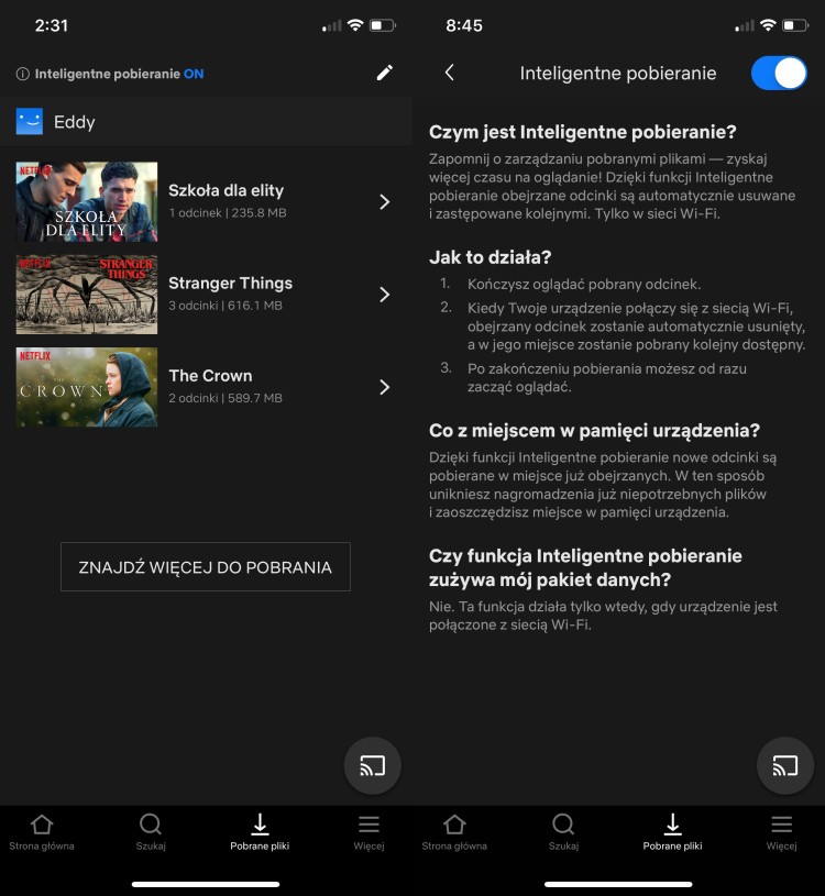Netflix: Inteligentne pobieranie dostępne także dla użytkowników systemu iOS