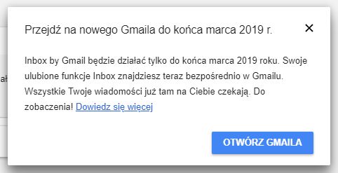 Trwają wiosenne porządki w Google. Tym razem padło na Inbox. Usługa przestanie działać już 2 kwietnia