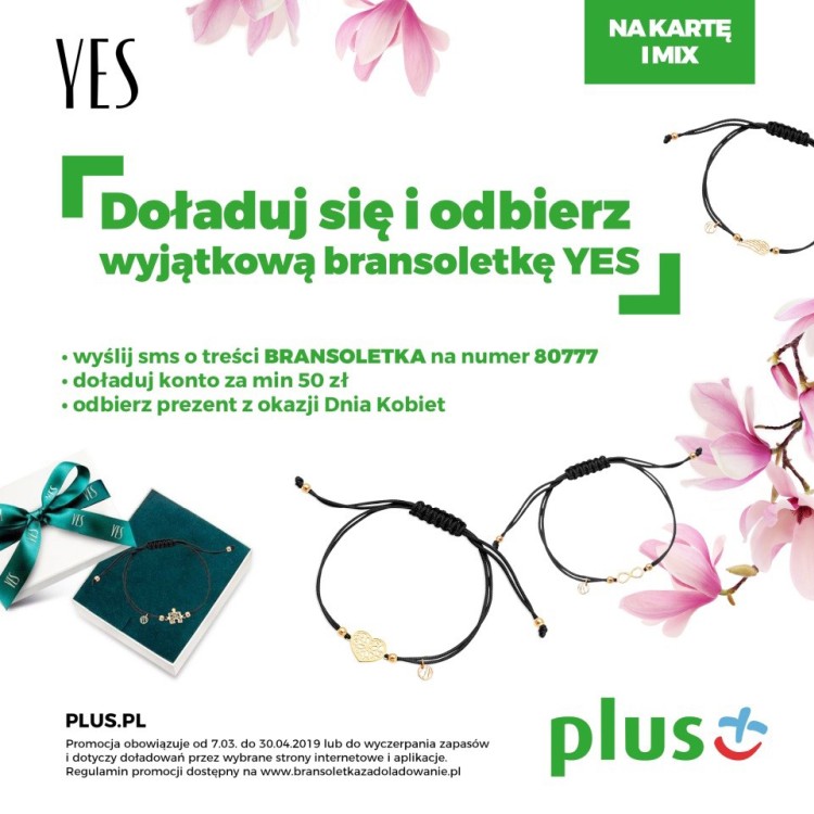Plus rozdaje bransoletki w prezencie za doładowanie konta na kartę lub mix