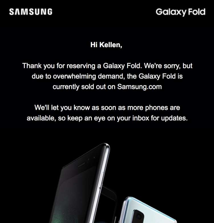 Składane smartfony Samsung Galaxy Fold za 2 tys. dolarów rozeszły się jak ciepłe bułeczki w przedsprzedaży
