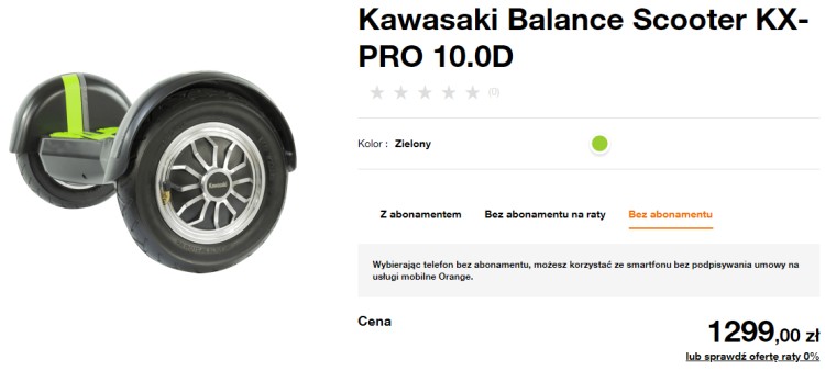 Najnowsze Kawasaki w ofercie Orange