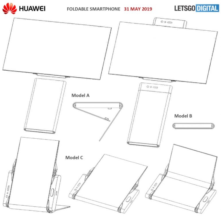 Huawei patentuje składany telefon z ekranem zginanym w dwóch miejscach