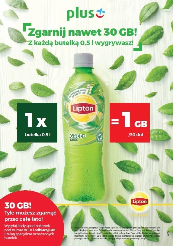 Darmowe gigabajty od Plusa pod nakrętkami Lipton Ice Tea